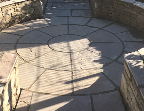 patio circle and landscaping penistone