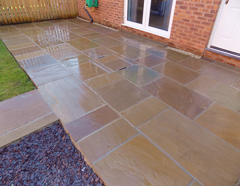 lovely large patio in barnsley